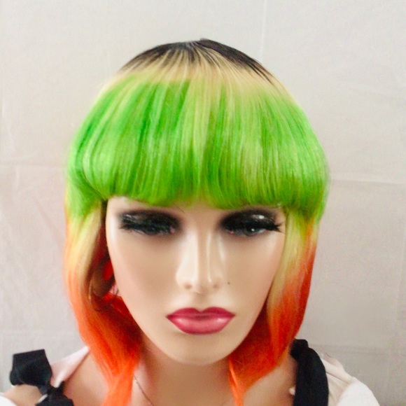 Multiple Messy Yannick Color Straight Short Bob 150% Density Human Wig - Picture 3 of 7